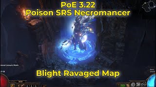 PoE 322 Poison SRS Necromancer Blight Ravaged Underground River [upl. by Forsyth]