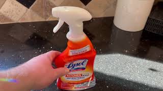 Lysol Pro Kitchen Spray Cleaner and Degreaser Antibacterial All Purpose Cleaning Spray Review [upl. by Latimer]