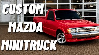 Custom 1990 Mazda B2200 Lowered MiniTruck [upl. by Bonnibelle]