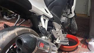 Honda CB400F oil changing [upl. by Aem]