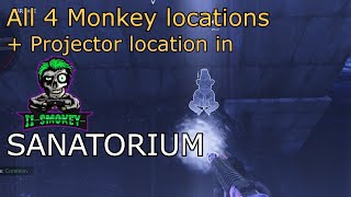 Outbreak Easter Egg Guide All 4 Monkey locations in Sanatorium  Projector location [upl. by Ladd]