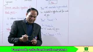 Ch4  Lec10  Vander waal Equation  Real gas Equation  Chemistry 11 [upl. by Eeliram714]