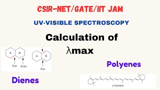 λmax calculation for conjugated dienes by Woodwards rule and related CSIR problems [upl. by Atinwahs]