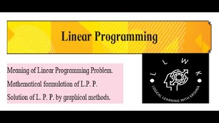 Linear Linear programming class 12 chse odisha  Basic Concept [upl. by Kesley]