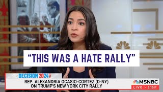 quotThis was a hate rallyquot AOC Responds on Morning Joe [upl. by Shien]