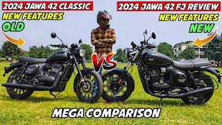 2024 Jawa 42 FJ vs Jawa 42 Classic Review  Old vs New  Mega comparison  1st in YouTube 🔥 [upl. by Jolenta586]