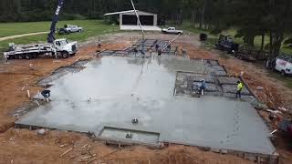 7000 Sq Ft House Foundation Concrete Pour [upl. by Sorcim346]