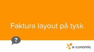 Faktura layout på tysk [upl. by Dranyar]