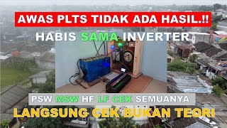 Cek Daya Standby Inverter MSW PSW dan LF PLTS Offgrid Rumah [upl. by Norahc]