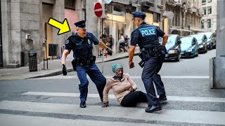 Officers Laugh At Elderly Black Woman But Quickly Turn Pale When They Learn Who Her Son Is [upl. by Eaneg]