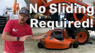 Back Saving Tip  Install Kubota BX Mid Mount Mower Deck THIS WAY [upl. by Zapot]