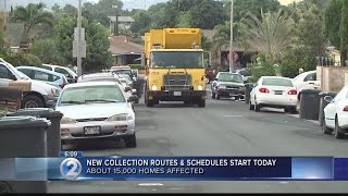 Trash pickup routes schedules will change for 15K homes across Oahu [upl. by Nomar]