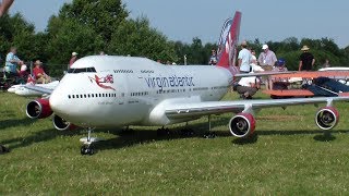 RELOADED RC BOEING 747400 MAIDEN FLIGHT VIRGIN ATLANTIC WORLD BIGGEST RC JUMBO [upl. by Poppas]