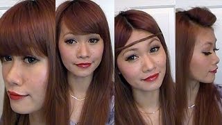 5 Ways To Style Blunt Bangs [upl. by Anirdna]