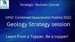 Geology PYQ revision Course  Strategy and introductory session  UPSC Combined Geoscientist exam [upl. by Daly936]