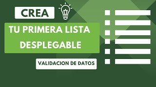 Crea Listas Desplegables  Validación de Datos [upl. by Casper]