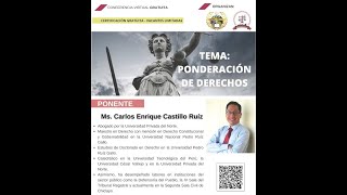 Ponderación de Derechos  Ms Carlos Enrique Castillo Ruíz [upl. by Jannelle]