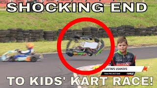 SHOCKING END to Kids Kart Race Most Watched Kart Race Ever in First Month on YT UKC Rd 3 Wigan [upl. by Bram285]