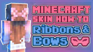 Coquette Hair Bows 🎀 Minecraft Skin Tutorial [upl. by Alicec196]