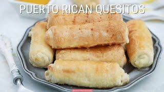 Easy Puerto Rican Quesitos ❤ Cheesefilled Pastry [upl. by Arrehs]