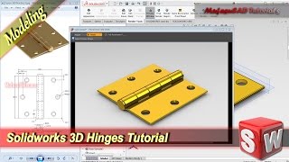 Solidworks 3D Modeling Hinges Tutorial Exercise 5 [upl. by Roos611]