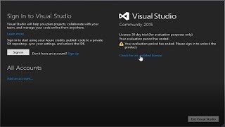 Visual Studio Community  Remove License 30 day trial message [upl. by Ellehcirt858]