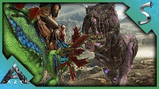 FIGHTING CORRUPTED DINOS IN THE WASTELANDS  Ark Extinction DLC Gameplay E8 [upl. by Nyrehtak]