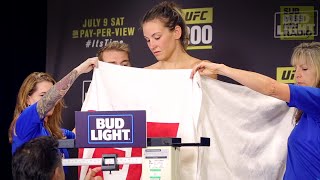 UFC 200 WeighIns Miesha Tates Tense Moment [upl. by Mojgan]