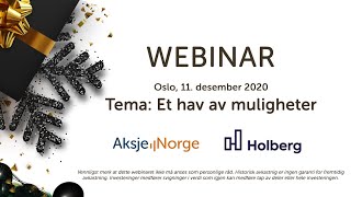 Webinar med Holberg Et hav av muligheter Sjømat [upl. by Zachar442]