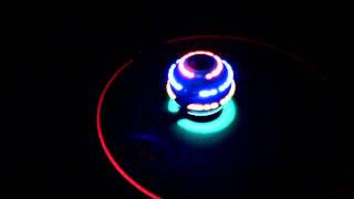 rebeccascom  LED Soccer Ball Launching Spin Top with Sound [upl. by Ayotac]