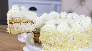 Raffaello Torte  Leckere Kokos Torte  Rezept [upl. by Wessling70]