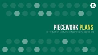 Piecework Plans [upl. by Shaya]