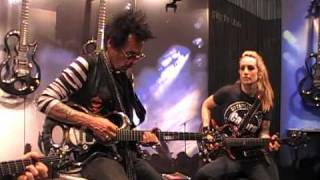 Earl Slick  Anik Jean amp Enrico Santacatterina at XOX Audio Tools booth at Musikmesse 2009 [upl. by Ycnahc]