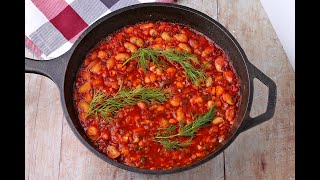 Learn to make Gigantes Plaki Greek Baked Beans [upl. by Donia]