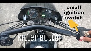 Ignition onoff switch installation in simple bike in 80 RS [upl. by Tamaru]