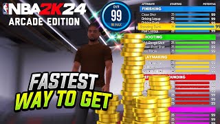 NBA 2K24  Fastest way to MAX Badges  Max OVERALL to 99 FAST No VC REQUIRED Under 5 hours [upl. by Yereffej]