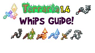 Terraria 14 Summoner Whips Guide Whip Weapon All Whips Tier List [upl. by Volotta]