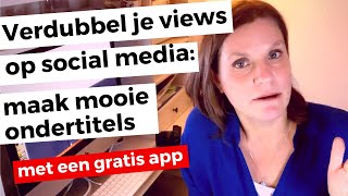 Ondertiteling voor je video met een gratis app  Kapwing of Triple8 [upl. by Nalorac]