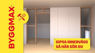 Gipsa innervägg så här gör du [upl. by Alra]