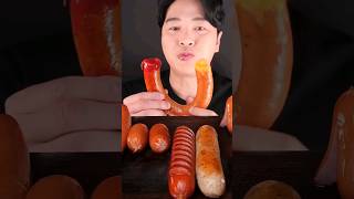 ASMR BIG SAUSAGE WITH SAUCE MUKBANG [upl. by Llerreg]