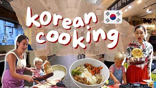 KOREAN COOKING in Seoul 🇰🇷🥢Mangwon Market  home cooking experience [upl. by Mencher]