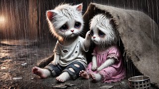 Poor Cats Rescued by Kindness 🔥cat ai cutecat catlover kitten lovestory [upl. by Ettenhoj]