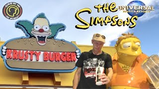 Krusty Burger at Universal Studios  Orlando theme parks  Universal Simpsons Land [upl. by Anura]