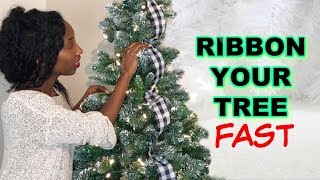 How to Ribbon a Christmas Tree  Easy amp Vertically [upl. by Pfosi174]