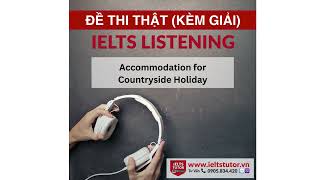 Accommodation for Countryside Holiday IELTS LISTENING Vol 7 Test 2 Section 1 [upl. by Avictor]