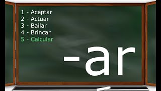 Verbos en infinitivo y 20 ejemplos de la primera conjugación ar [upl. by Atelra]