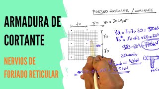 ¿Cómo calcular la armadura de cortante en los nervios de una forjado reticular [upl. by Blanka]