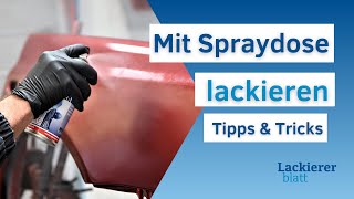 Lackieren mit Spraydose Drei Praxistipps vom Profi [upl. by Faustine]