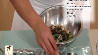 quotMushrooms and Mizuna Salad with Black Sesamequot [upl. by Nirol]