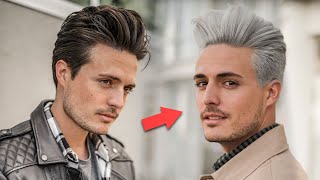 My Platinum Blonde Hair Transformation  Mens Silver Hairstyle 2020 [upl. by Jessy]